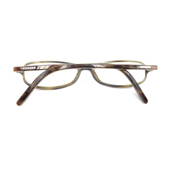 Gucci GG1416 5U2 Brown Tortoise Slim Rectangle Eyeglasses Frames 52-16 135 Italy - Picture 11 of 12